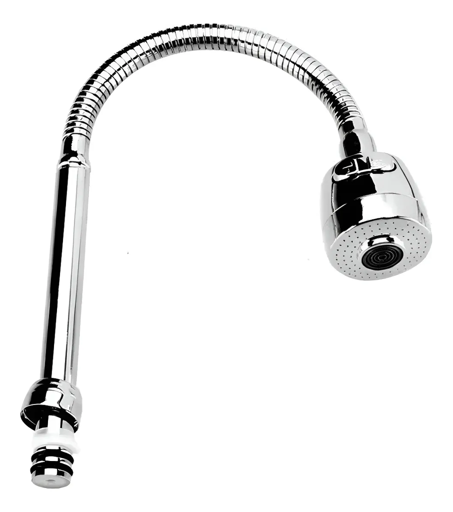 Cuello cisne flexible lavaplatos chorro cromado