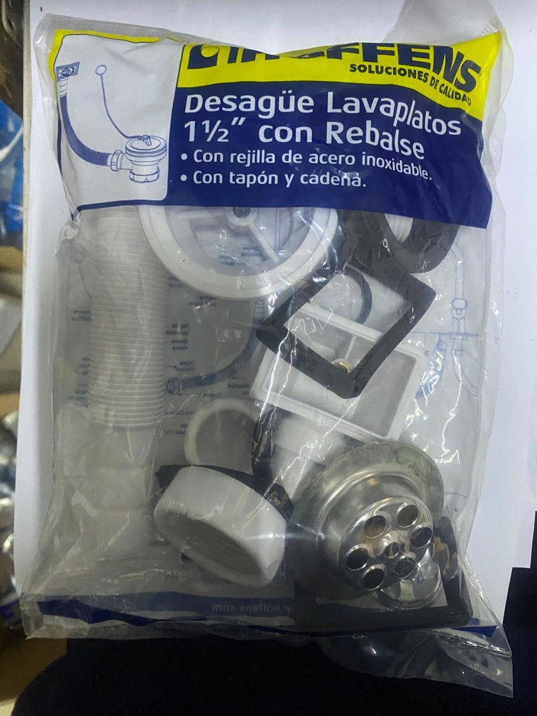 Desague lavaplato 1 1/2 C/Rebalse HOFFENS