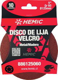 Disco de lija velcro G120 - HEMIC