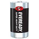 Eveready tipo D pila carbon negra 1,5 VOLTS pack 2