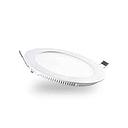 Foco redondo embutido 18W LED 220mm, 6500K TORO NEGRO DRL