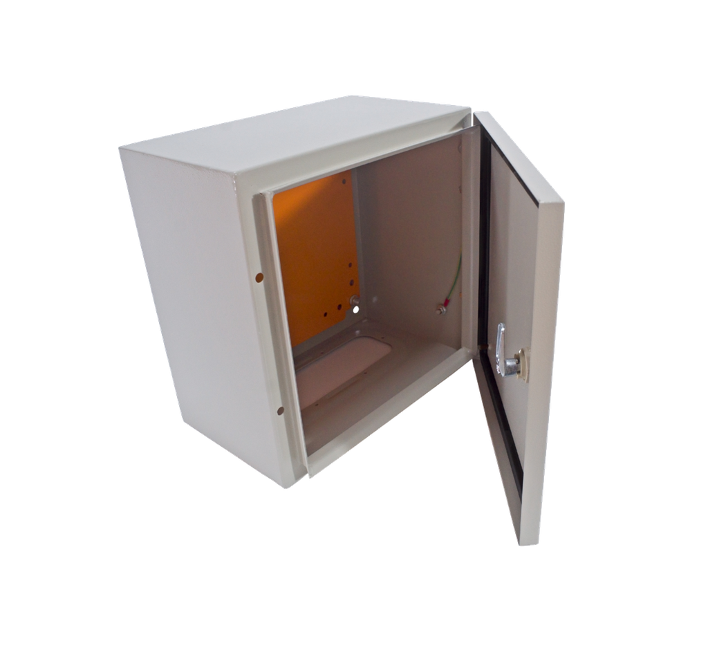 Gabinete metalico 300x200x150mm 1 puerta con placa - MEC