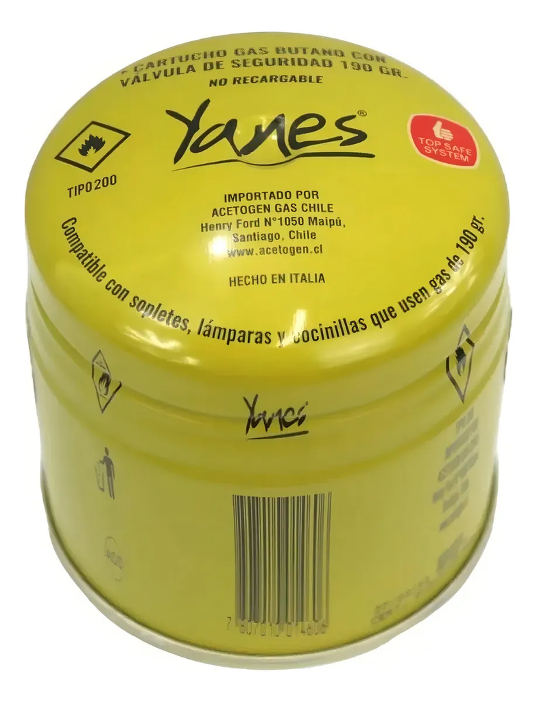 Gas butano 190gr - YANES