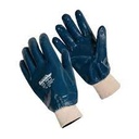 Guante nitrilo puño tejido P/T azul T9 force L-3000