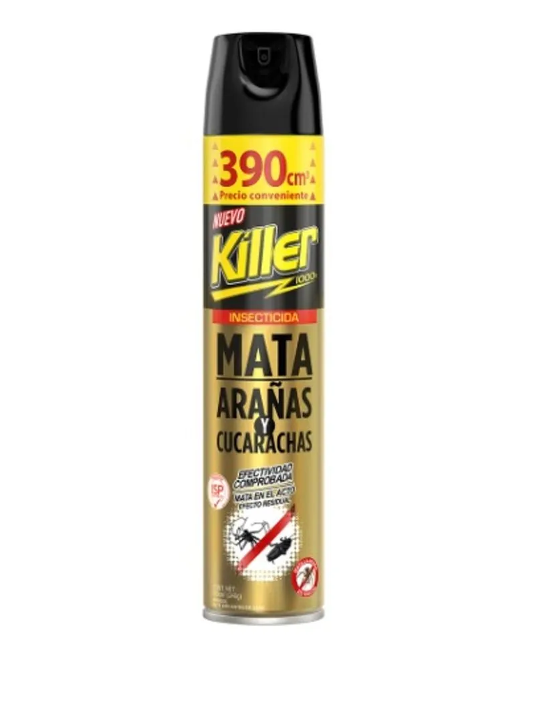 Insecticida mata arañas y cucarachas 390cc - KILLER