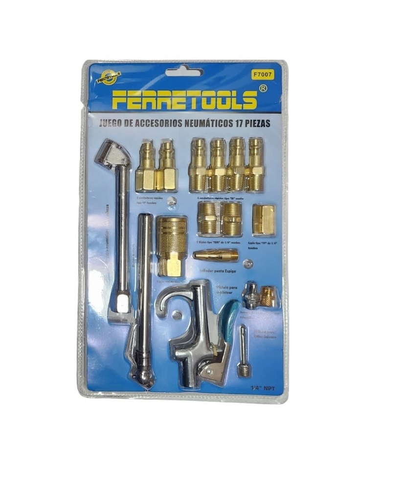 Juego de accesorios neuma. 17PCS FERRETOOLS M 16