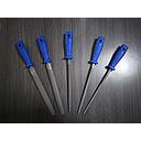 Lima para fierro 8" mango azul por unidad KAMASA