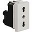 Modulo enchufe BIPASO 10 16 AMP BLANCO ARIS MEC