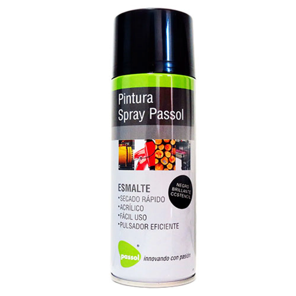 PINTURA SPRAY NEGRO OPACO PASSOL 400ML