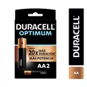 Pila DURACELL OPTIMUN AA 2 unidades