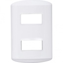 Placa doble 2 modulo blanco ARIS MEC D2.6