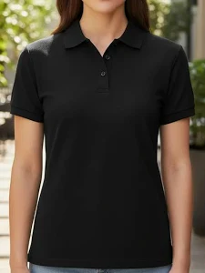 Polera Pique mujer negro m/L Talla S kbeen