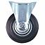 Rueda goma C/BASE fija 3" llanta metalica LIOI U