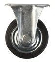 Rueda goma C/BASE fija 5" llanta metalica LIOI U