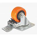 Rueda industrial naranjo giratoria 2" C/freno UYUSTOOLS UNIDAD