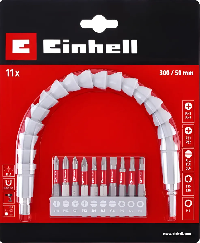 Set 10 puntas + eje flexibles - EINHELL