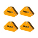 Set escuadras magneticas 4 piezas 10LB - INGCO