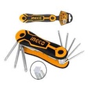 Set llaves torx llavero 8 piezas T9 T40 - INGCO