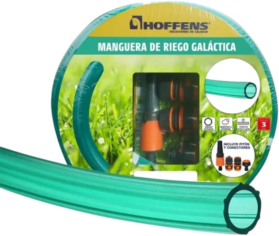 Set manguera galactica  1/2" 15MT + accesorios premium- HOFFENS