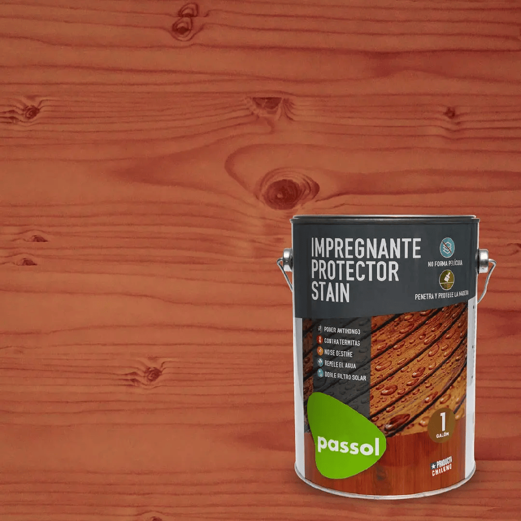 Stain impregnante para maderas CAOBA 1/4 galón - Passol