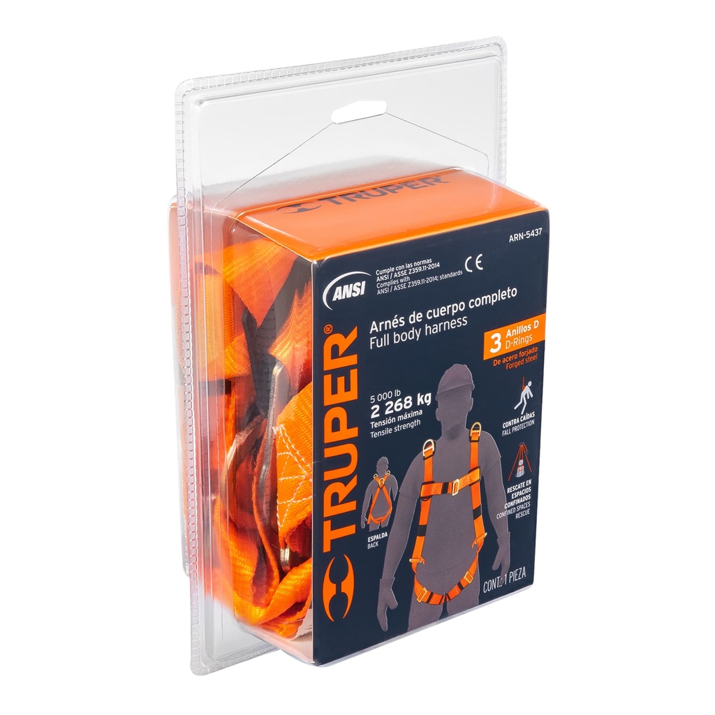 Arnes para rescate 3 anillos - TRUPER