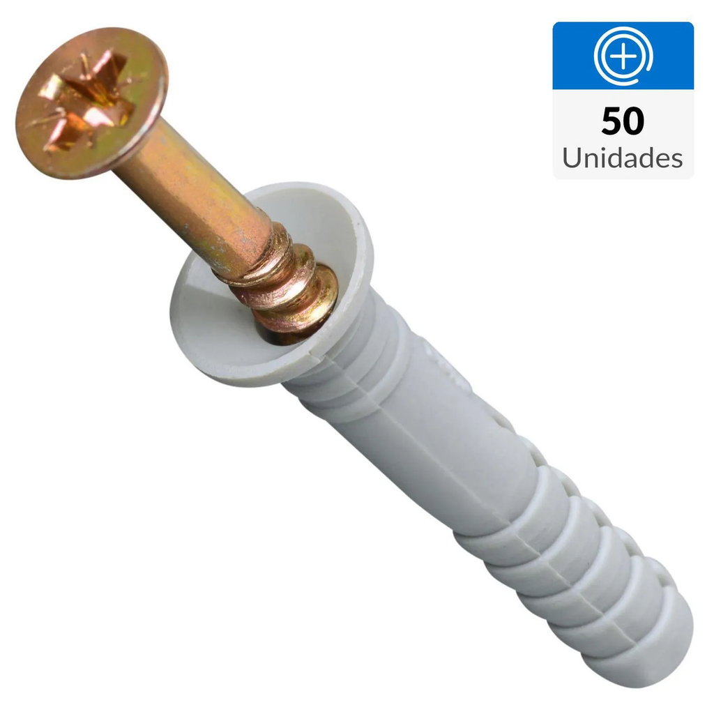 Tarugo plus clavo tornillo 6x80mm UNIDAD - LIOI