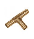 Tee gas manguera espiga 3/8" BRONCE