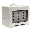 Toma corriente triple hidrobox 10/16A - MEC