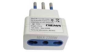 adaptador 10/16 blanco con proteccion REMA