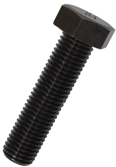 10x50mm Perno hex.MI G 8.8 D 961 P-1.25 BLACK UNIDAD