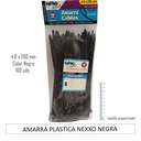 amarra plastica negra 20cm x 4.8mm 100U. NEXXO
