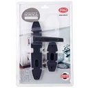 cerradura emb. NORDICA OVAL B60 acceso 1/2 c/tirado NEGRO BT POLI