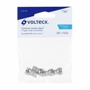 conector enroscar coaxial 4pzs RG 6 BL VOLTECK