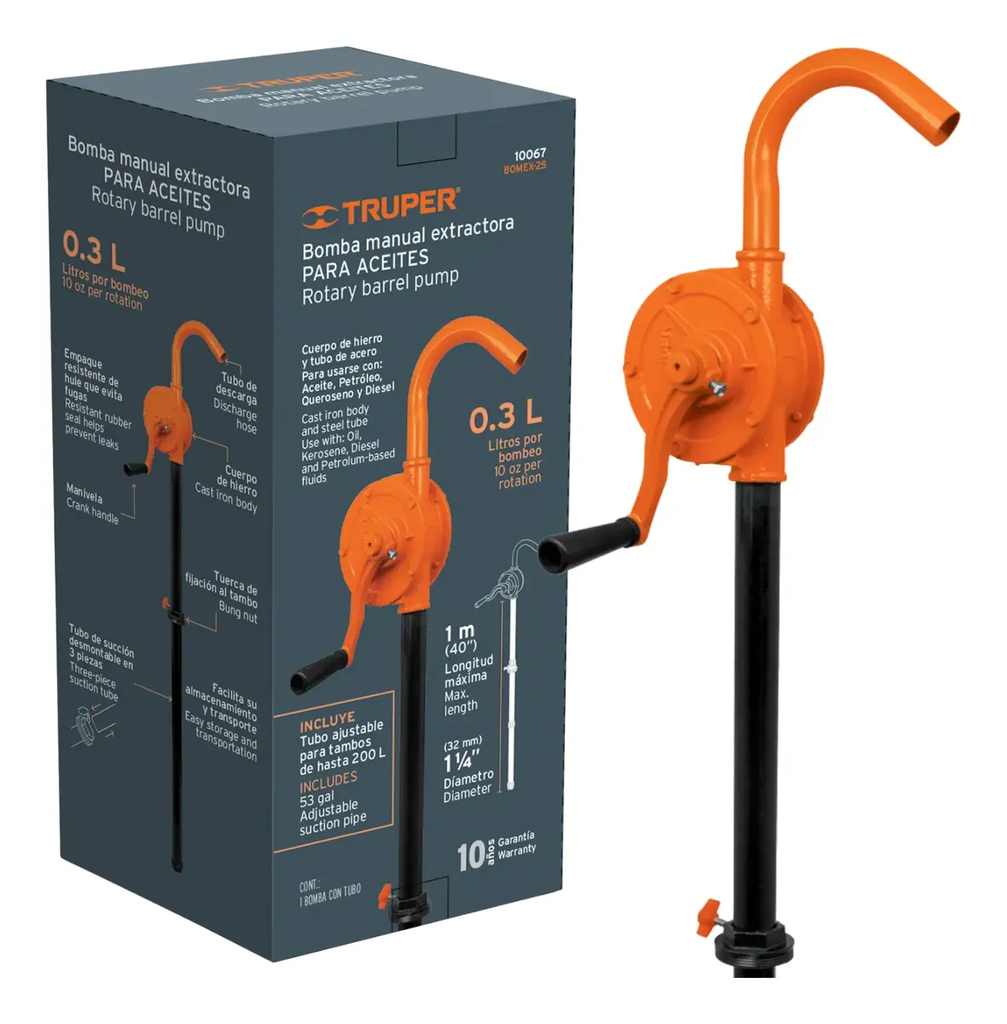 Bomba manual trasvasije de combustible - TRUPER