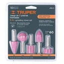 juego 5pzs piedras de pulir 1/4" TRUPER