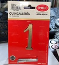 numero 1 7cm bronceado POLI