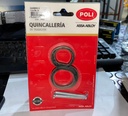 numero 8 7cm bronceado POLI