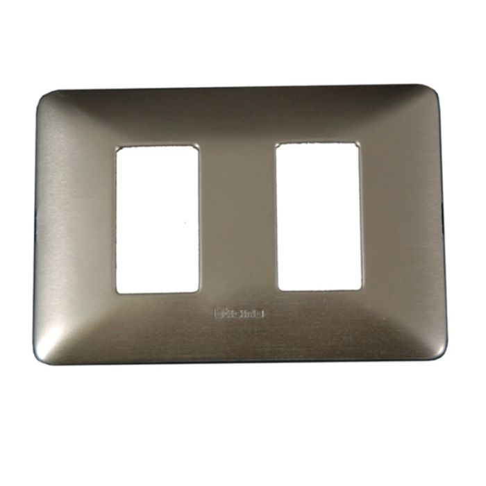 placa 2 modulos Champagne Matix BTICINO