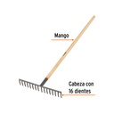 rastrillo 16DTS mano 60" TRUPER