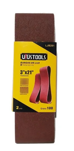 set de lija de banda 2pzs P50 3x21" UYUSTOOLS