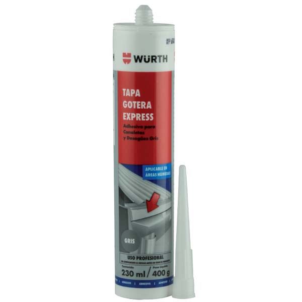 silicona tapagoteras express GRIS 400grs WURTH