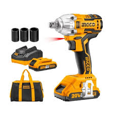pistola de impacto 1/2 industrial + 2 baterias y 1 cargador 20V 2A.H INGCO I19