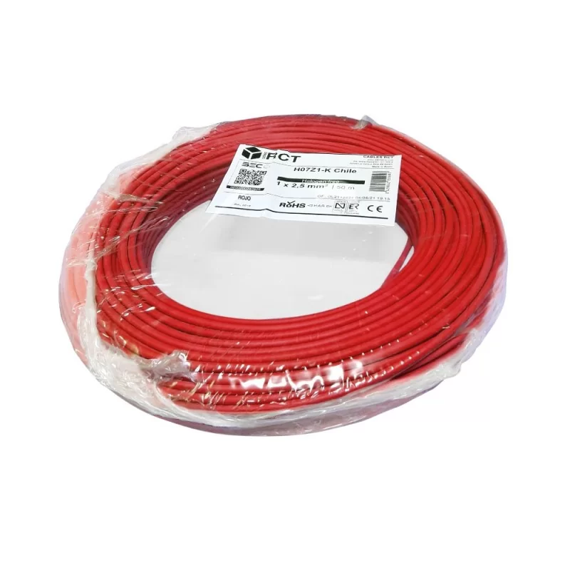 CABLE EVA 1.5mm H07Z1-K ROLLO ROJO 50 MTS