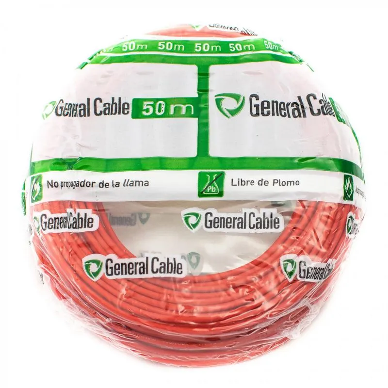 CABLE EVA 2.5mm H07Z1-K ROLLO ROJO 50 MTS