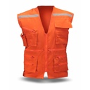 CHALECO GEOLOGO POPLIN NARANJO XL