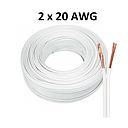 Cable paralelo 2x20AWG BLANCO por metro