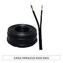Cable paralelo 2x20AWG NEGRO metro