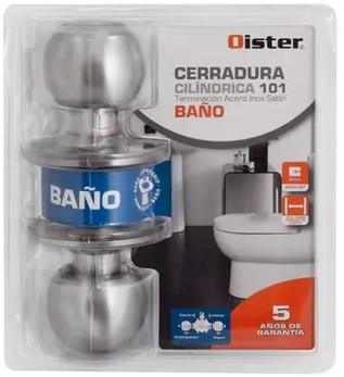 Cerradura cilindrica 101 BAÑO inox. - OISTER