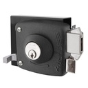 Cerradura sobreponer antipalanca security corr./abatir c/caja NEGRO POLI