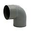 Codo sanitario gris 110x87°